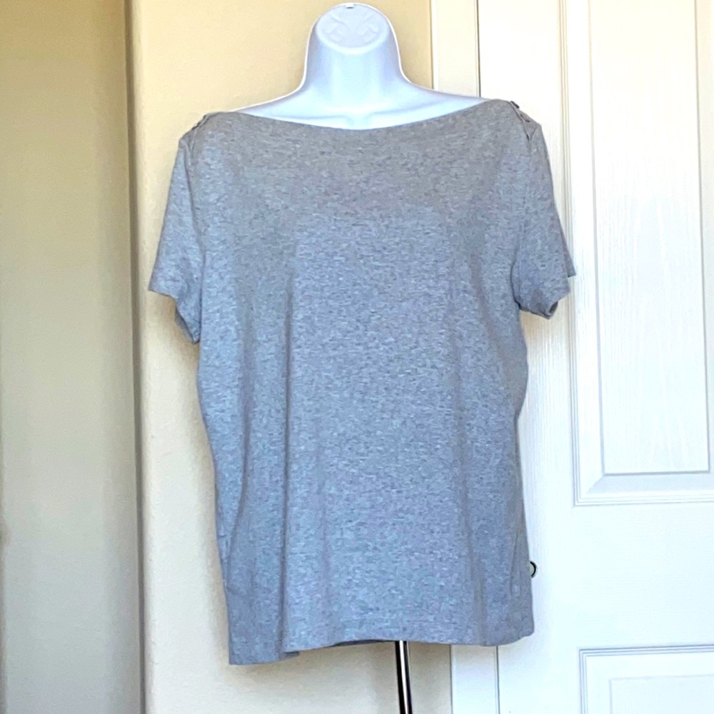LANDS END Button Ballet Neck